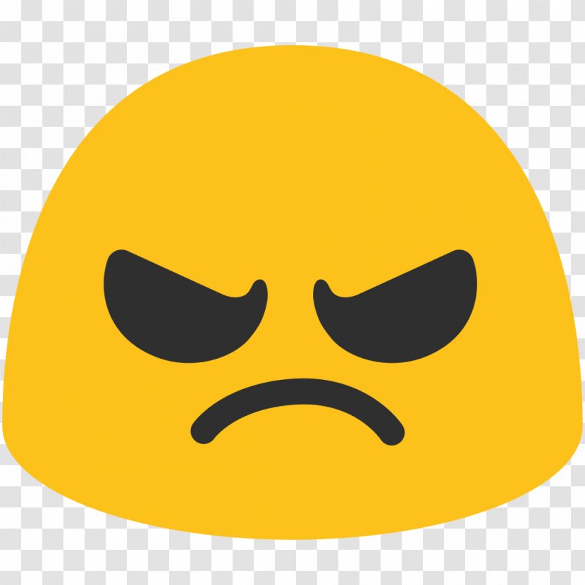Angry Face Emoji Mad Faces Emoticon Anger - Sms Transparent PNG