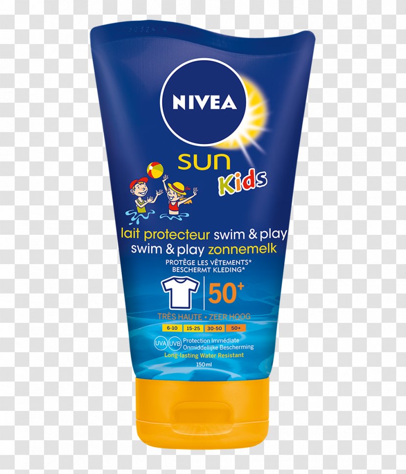 Sunscreen NIVEA Sun After Moisture Soothing Lotion Factor De Protección Solar - Ultraviolet - Kids Swimming Pool Transparent PNG