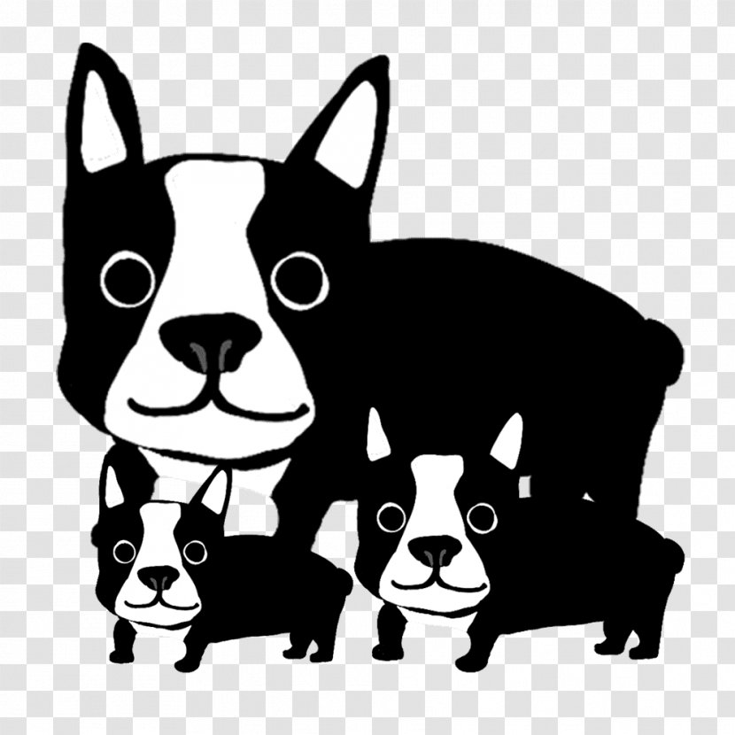 French Bulldog Decal Sticker Illustrator - Dog Breed - Monochrome Transparent PNG