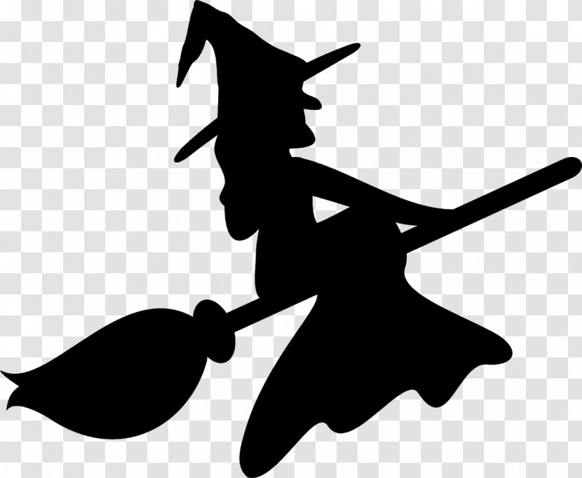 Silhouette Witchcraft Halloween Stencil Transparent PNG