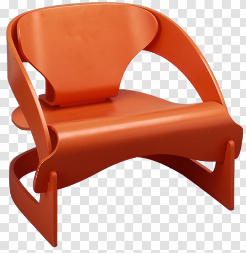 Furniture Plastic Chair - Orange - Armchair Transparent PNG