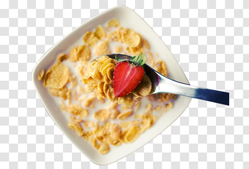 Breakfast Cereal Milk Muesli Corn Flakes - Free Oatmeal Buckle Transparent PNG