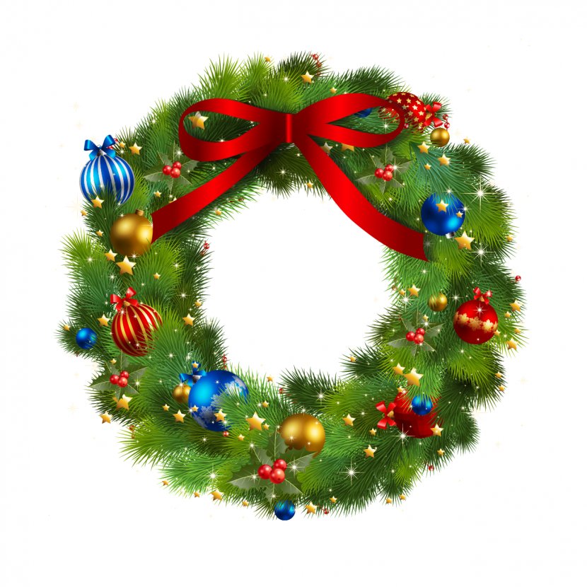 Christmas Wreath Garland Clip Art - Ornament Transparent PNG