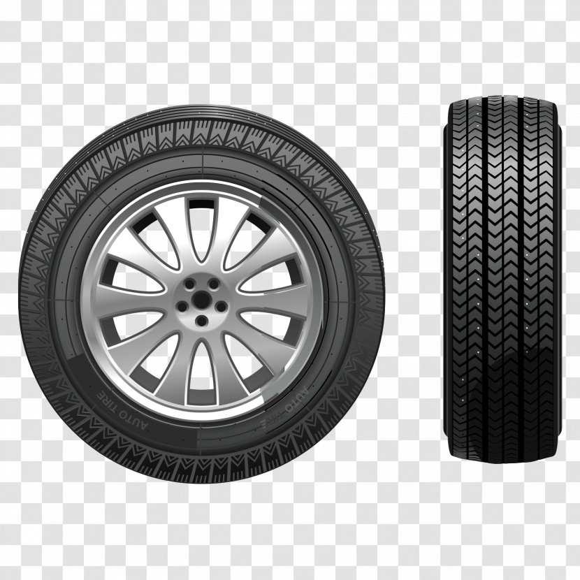 Car Snow Tire Chains - Wheel - Tires Front And Side View Transparent PNG