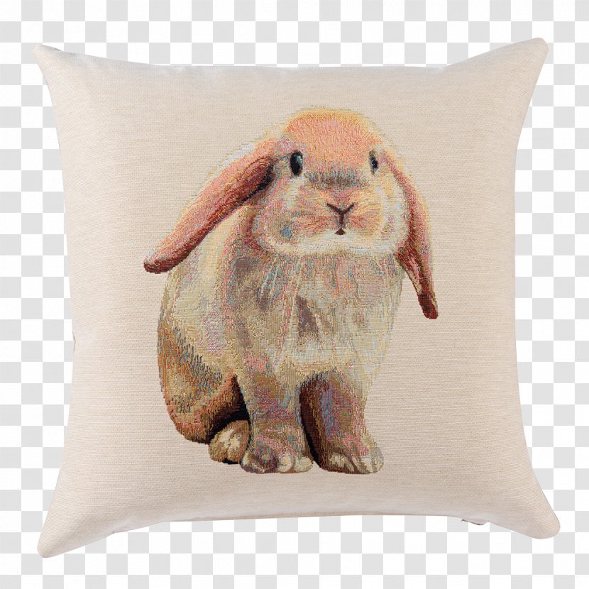 Cushion Pillow Domestic Rabbit Carpet Kilim - Throw Pillows - Christmas Toys Ears Transparent PNG