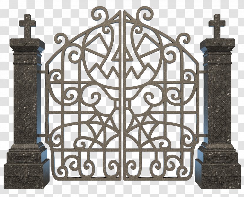 Cemetery Gate Grave Clip Art - Window Transparent PNG