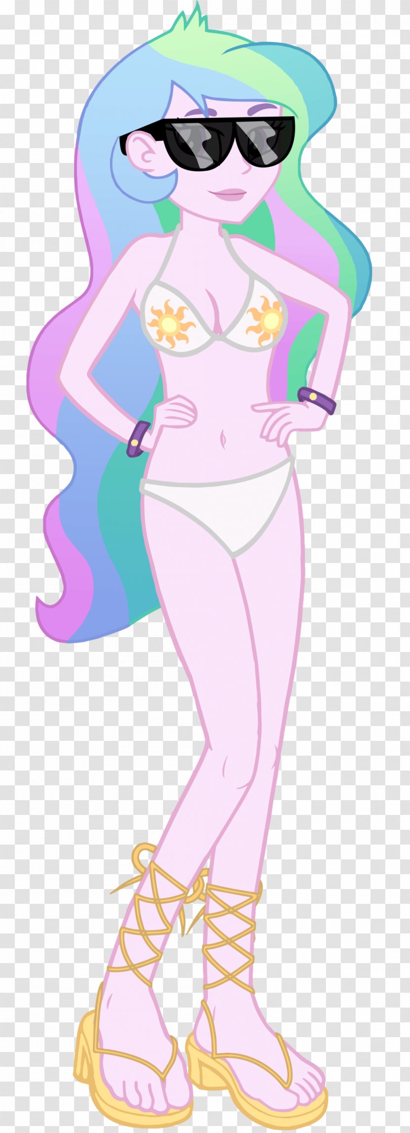 Princess Celestia Pinkie Pie Clothing My Little Pony: Equestria Girls Swimsuit - Flower - Pony Transparent PNG