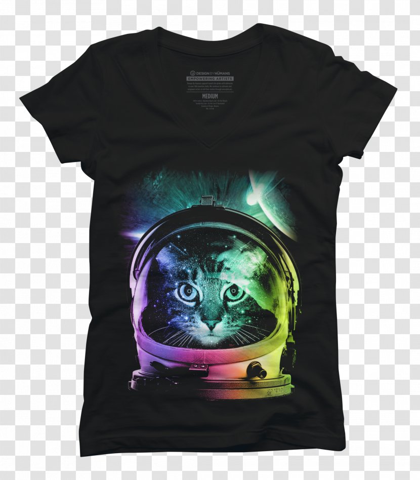 T-shirt Cat Hoodie Kitten Top - Woman Transparent PNG