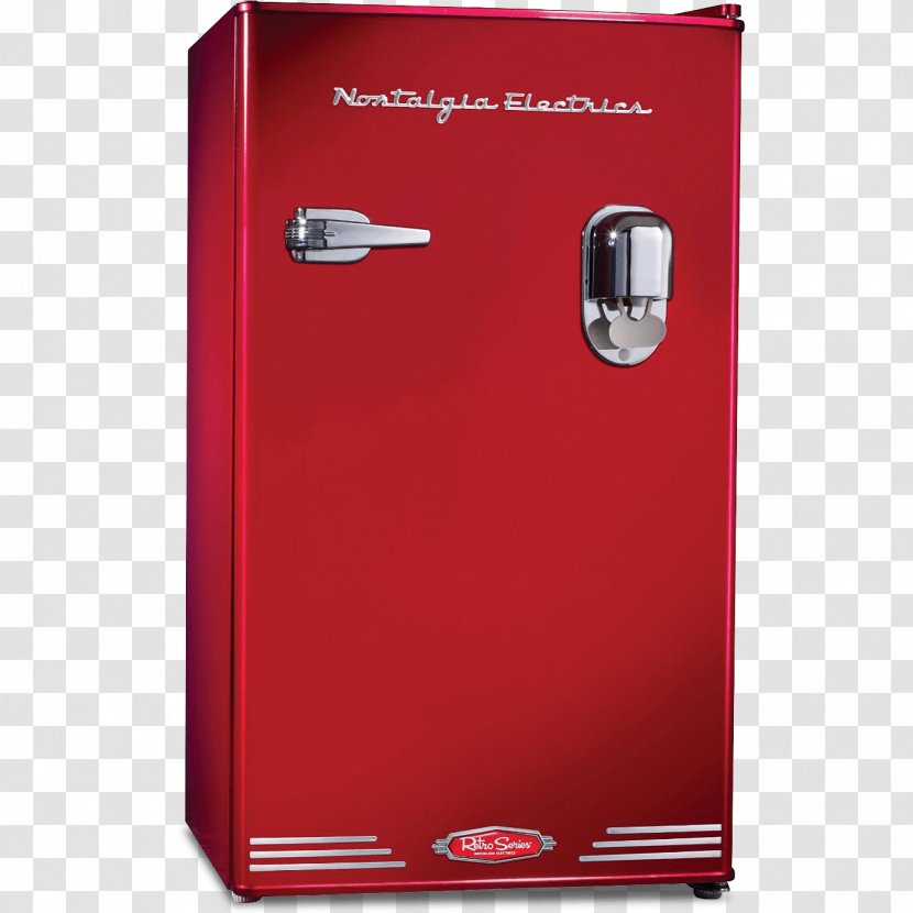 Refrigerator Nostalgia Electrics Rrf300dncblk 3.0 Retro Series 3.0cubic Foot Compa Home Appliance EMG Englewood Mark RRF325HNRED - Cubic Transparent PNG