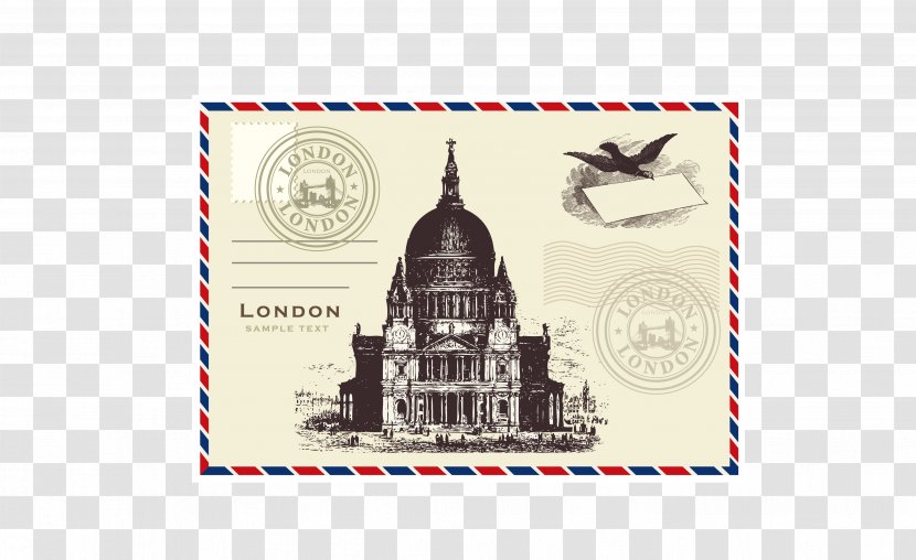 London Clip Art - Symbol - Vintage British Stamp Transparent PNG