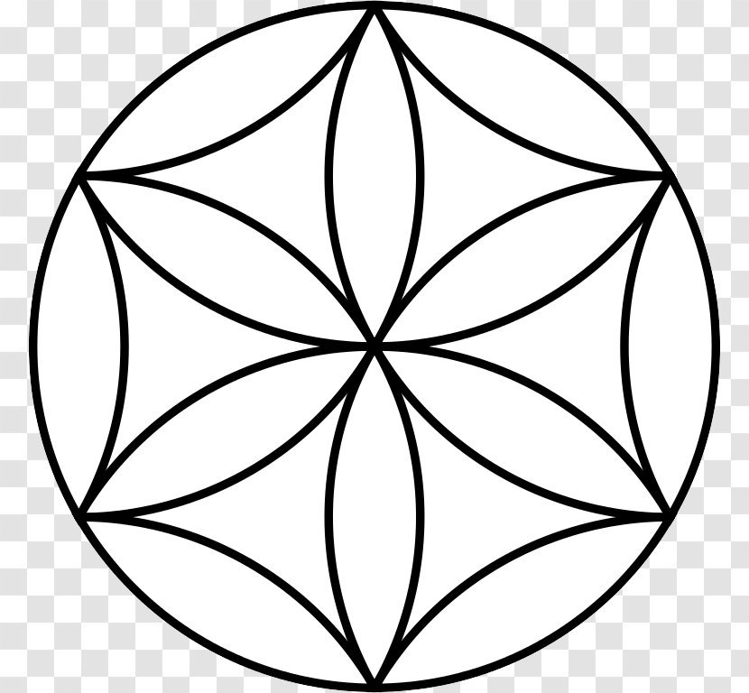 Overlapping Circles Grid Solar Symbol - Leaf - Rosette Vector Transparent PNG