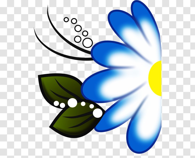 Petal Paper Flower Drawing Blue - Artwork Transparent PNG