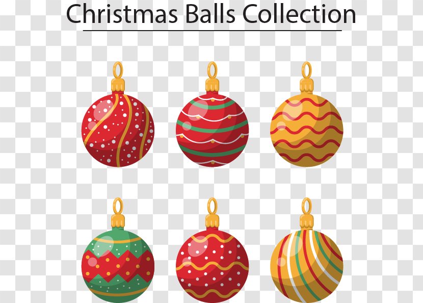 Christmas Tree Ornament - Ball - Six Balls Transparent PNG