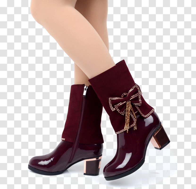 High-heeled Footwear Boot Dress Shoe - Brown - Ladies Shoes Transparent PNG
