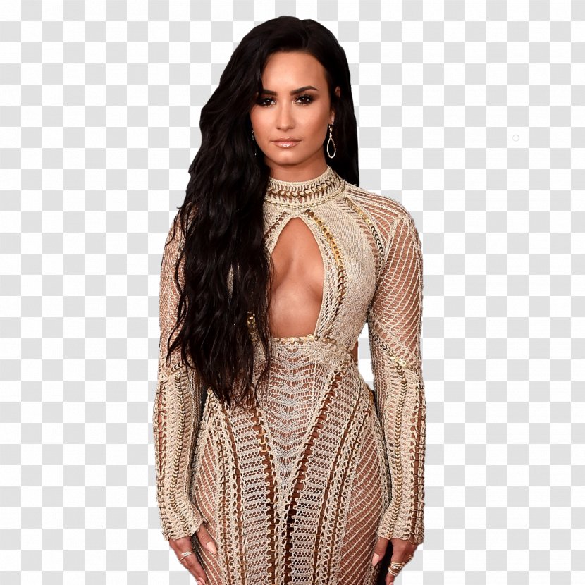 Dress Sleeve Shoulder Beige Brown - Demi Lovato Transparent PNG