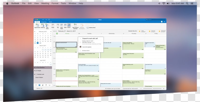 Microsoft Outlook Outlook.com Google Calendar Sync Corporation - Computer - Desktop Wallpaper Apple Mac Transparent PNG