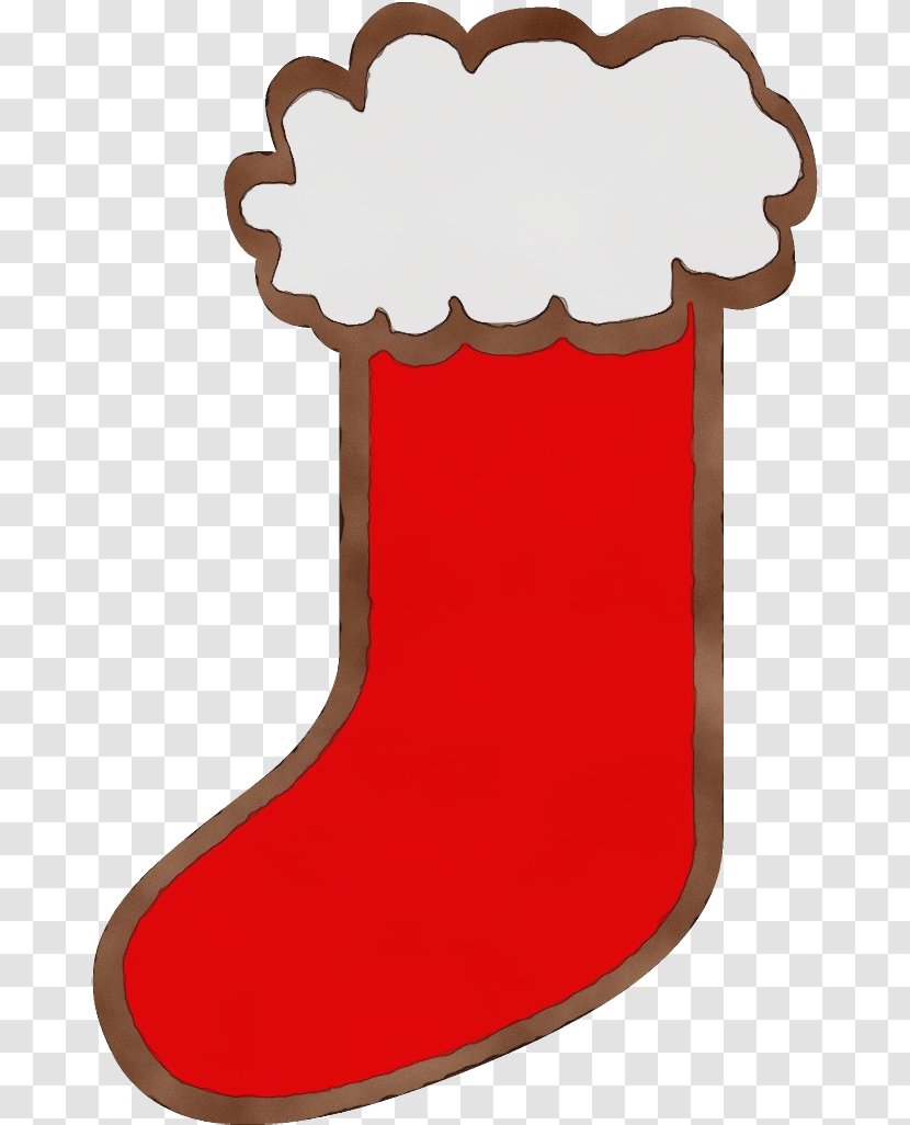 Christmas Stocking - Wet Ink Transparent PNG