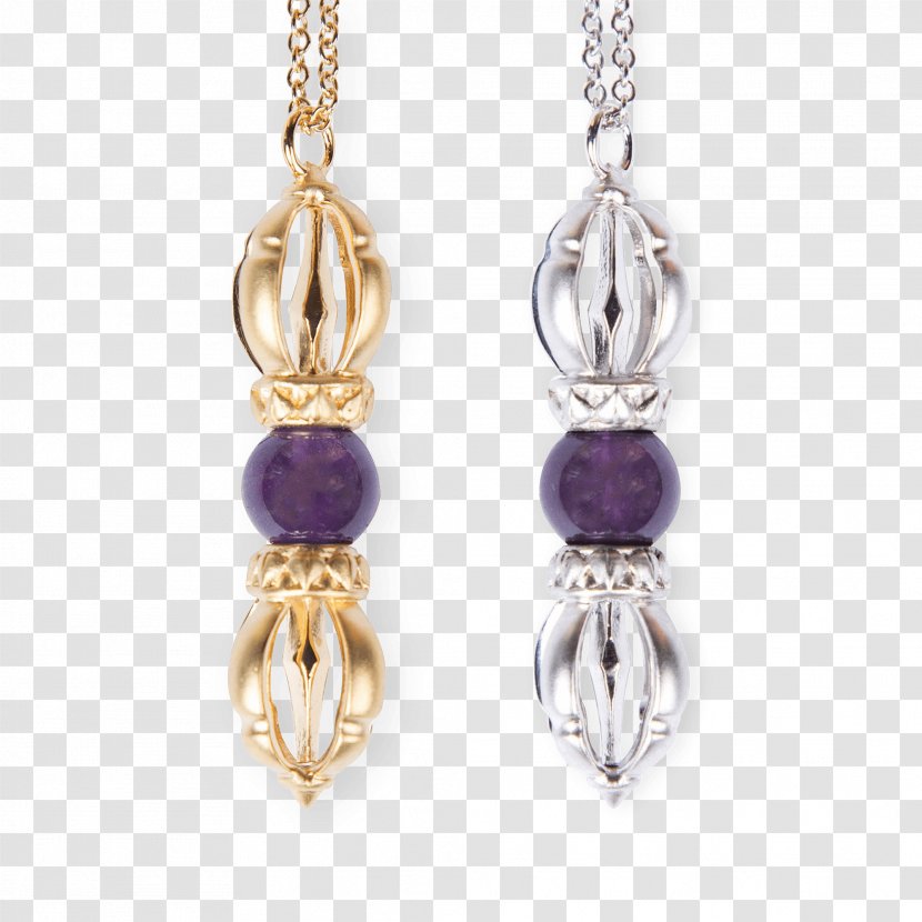 Amethyst Earring Necklace Gold Jewellery - Earrings - Advertisement Transparent PNG