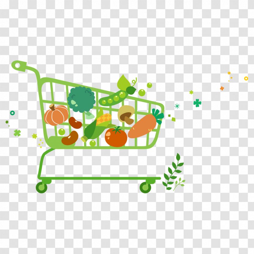Shopping Cart Cartoon Illustration - Area Transparent PNG