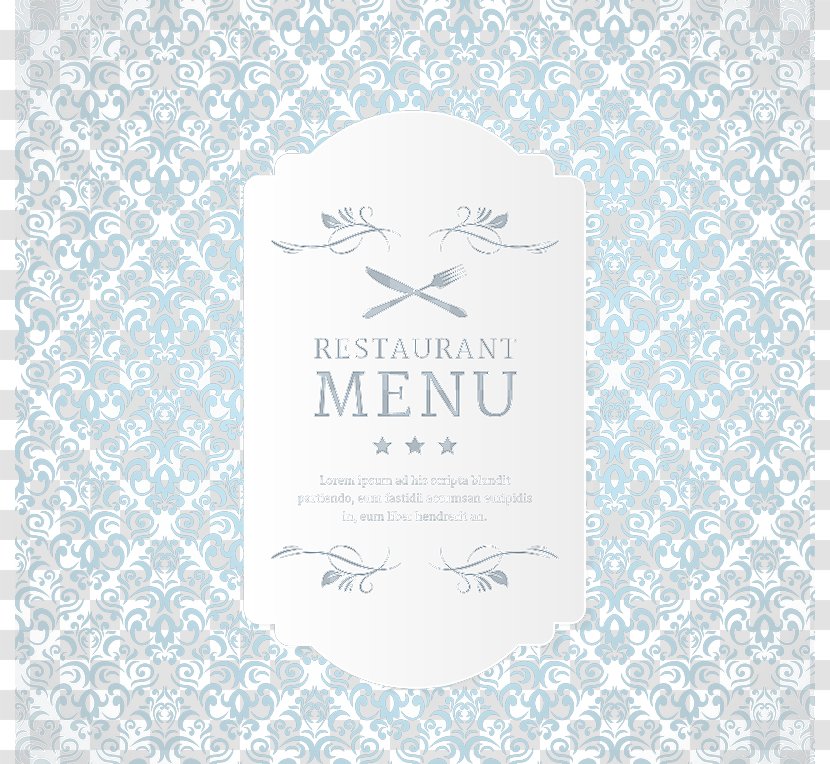 Brand Label Pattern - White - Restaurant Menu Transparent PNG
