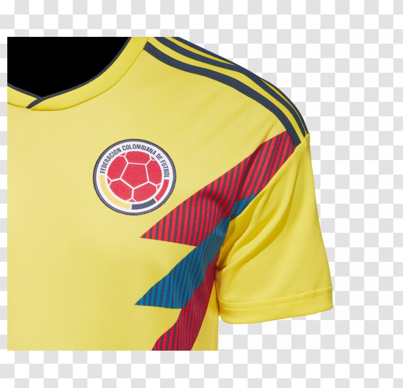 2018 World Cup Colombia National Football Team 1990 FIFA Jersey Adidas - Sports Uniform Transparent PNG