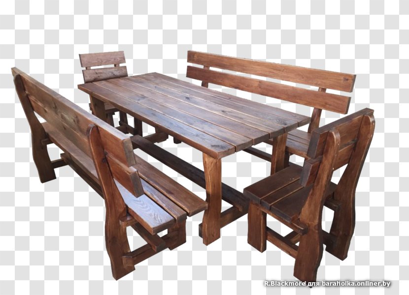 Table Garden Furniture Bench Chair - Outdoor - Flea Market Transparent PNG