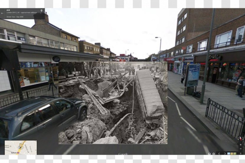 Balham Station Second World War Air Raid Shelter Google Street View - London - Broken Ground Transparent PNG