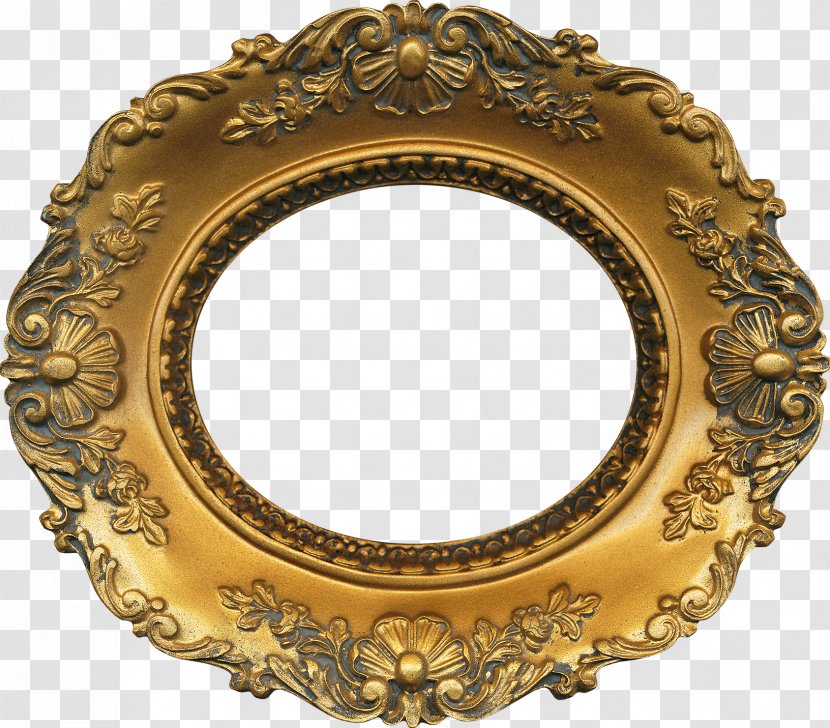 Picture Frames Metal Mirror - Brass Transparent PNG