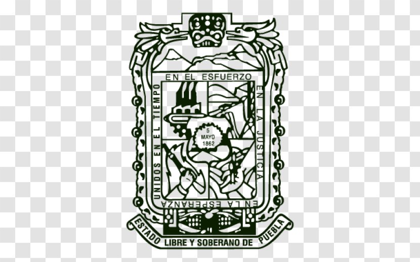 Vector Logo Escudo De Puebla Euclidean - Text - Area Transparent PNG