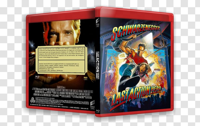 Last Action Hero Arnold Schwarzenegger Film Poster Times Square - Bluray Disc Transparent PNG