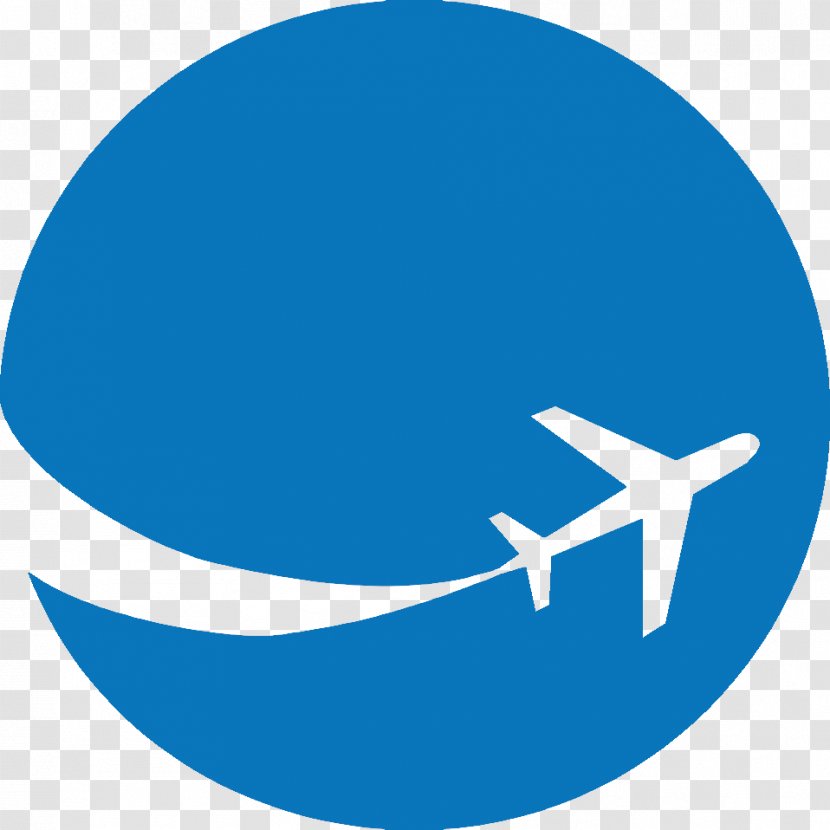 Airplane Aircraft Logo - Blue Transparent PNG