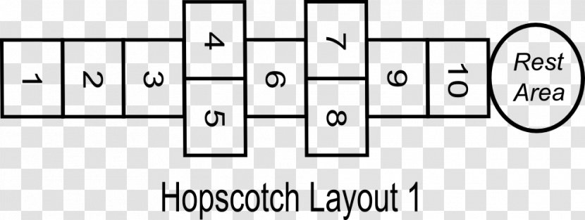 Hopscotch Pythagorean Tiling Tile Game Pattern - Frame - Heart Transparent PNG