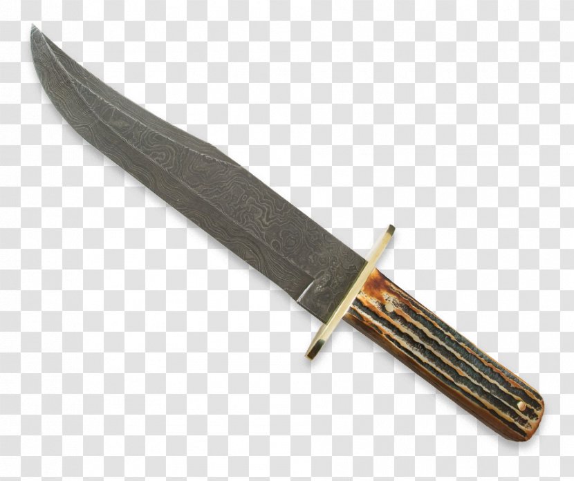 Bowie Knife Damascus Steel Hunting - Knives Transparent PNG