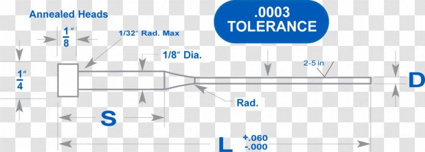 Injector Pin Nitriding Steel Diagram - Step Transparent PNG