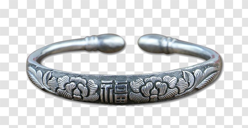 Silver Bracelet Bangle Jewellery - Necklace - Exquisite Pattern Jewelry Transparent PNG
