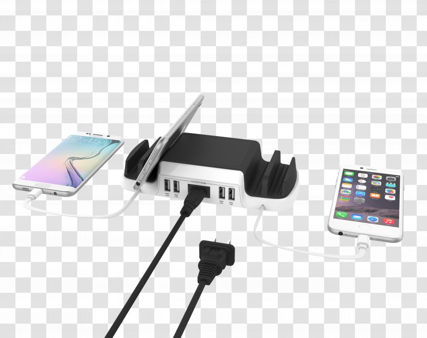 Battery Charger Micro-USB Gadget Electronics - Communication Device - Charging Station Transparent PNG