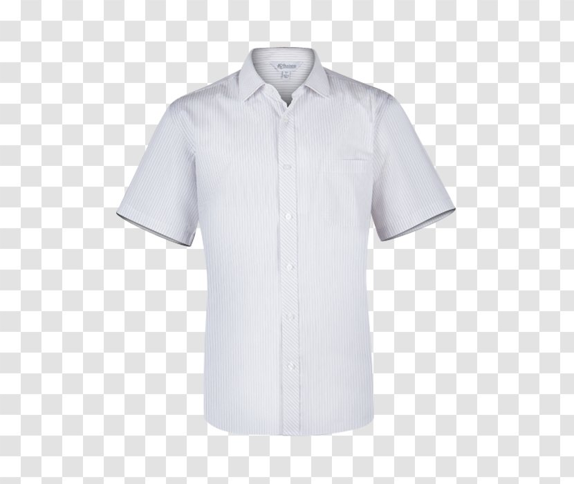 Long-sleeved T-shirt Dress Shirt - Oxford - White Short Sleeves Transparent PNG