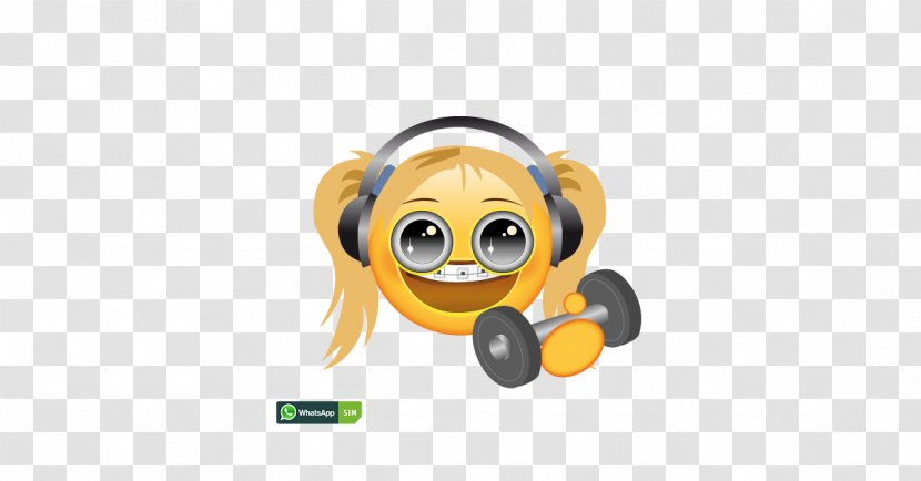 Headphones Emoticon Smiley Emoji WhatsApp - Hantel Transparent PNG