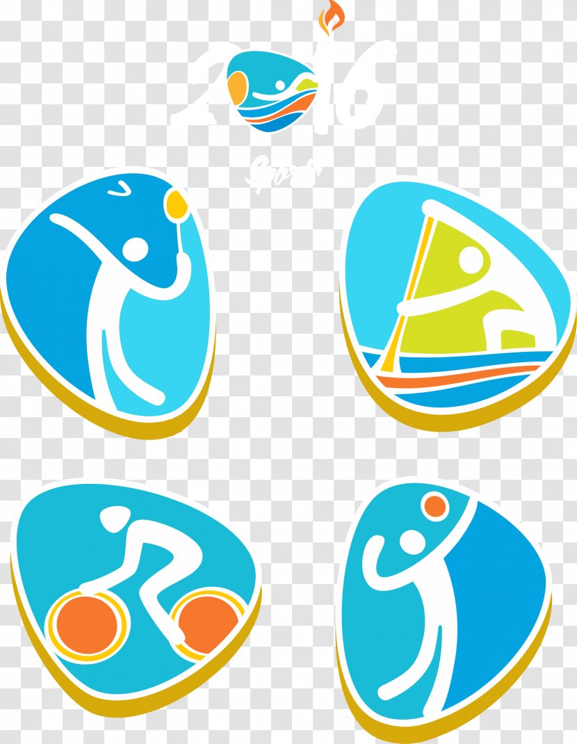 2016 Summer Olympics Paralympics Badminton Olympic Sports Icon - Volleyball - Rio Games Transparent PNG