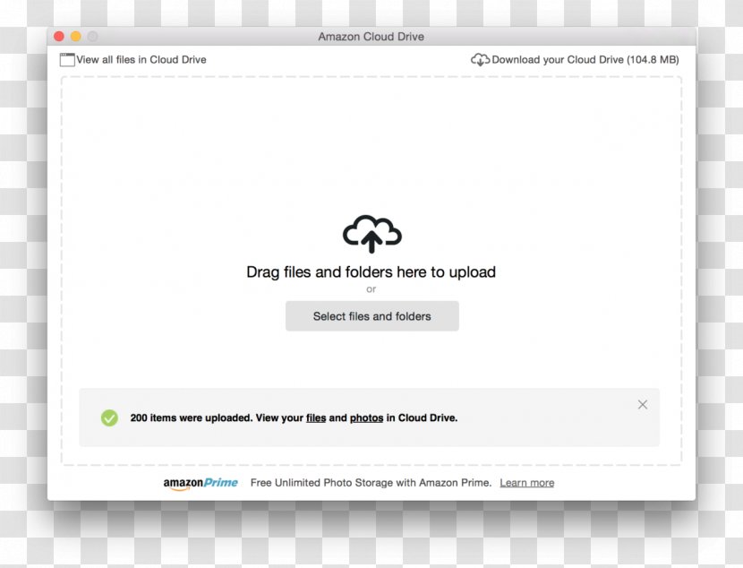 Amazon.com Amazon Drive Screenshot Google Cloud Storage - Box Transparent PNG