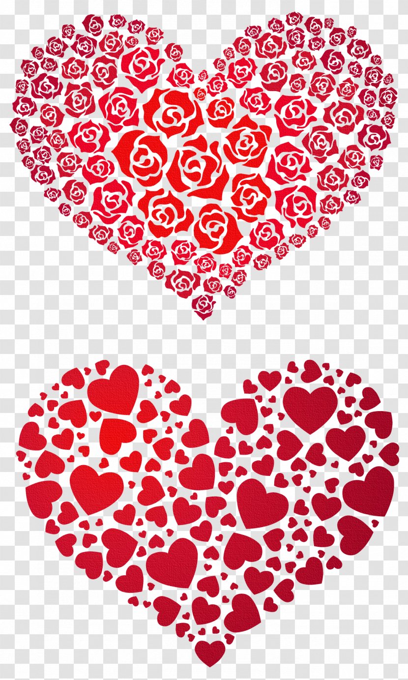 Valentine's Day Heart Clip Art - Silhouette - Valentine Hearts Transparent PNG