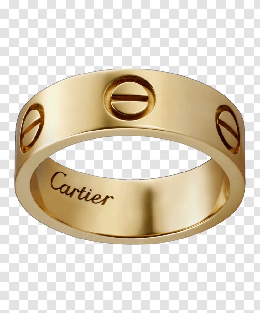 Cartier Ring Size Love Bracelet Gold Transparent PNG