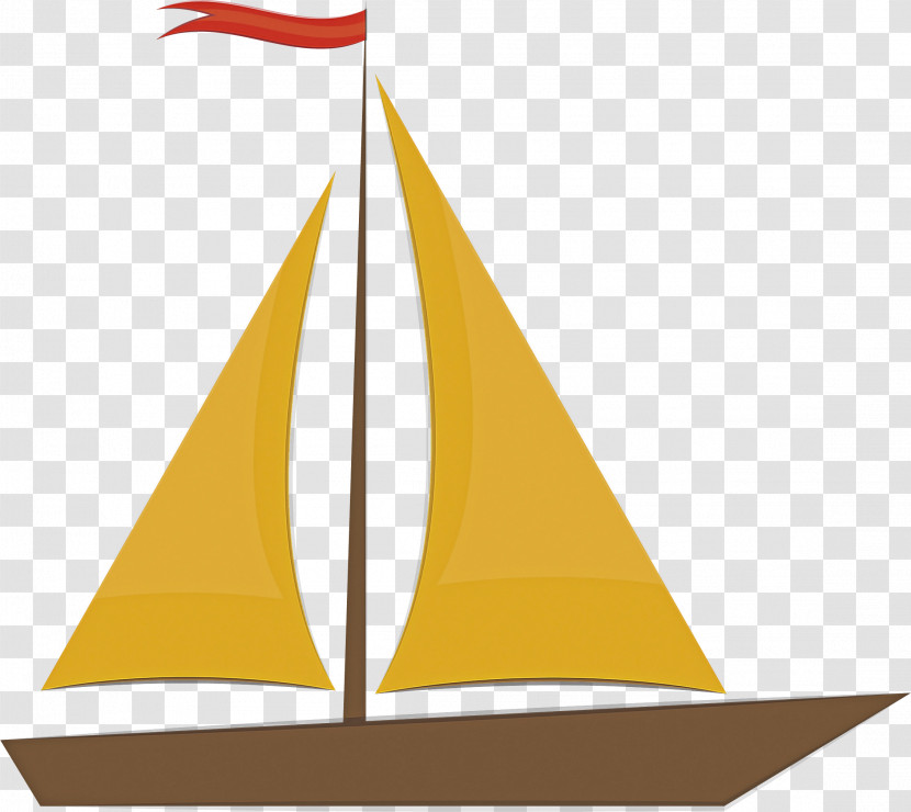 Boat Sailboat Triangle Yellow Meter Transparent PNG