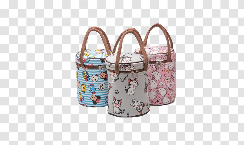Bento Taobao Bag Tmall Vacuum Flask - Textile - Cartoon Round Rice Canvas Bags Transparent PNG