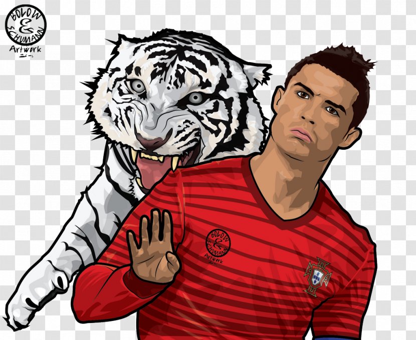 Cristiano Ronaldo Real Madrid C.F. 2016–17 La Liga Portugal National Football Team Cartoon - Silhouette Transparent PNG