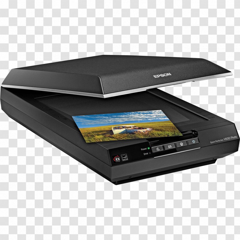 Image Scanner Flatbed A4 Epson Perfection V600 Photo 6400 X 9600 Dpi Film Dots Per Inch - Output Device - 3d Transparent PNG
