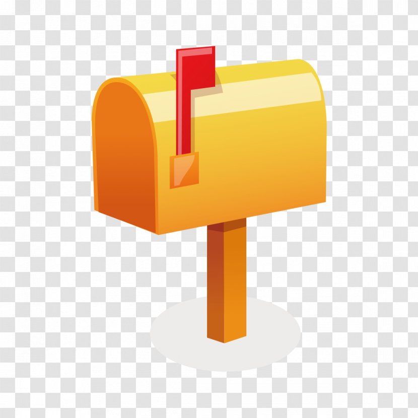 Mail Letter Box Post - Courier - Yellow Mailbox Model Pictures Transparent PNG