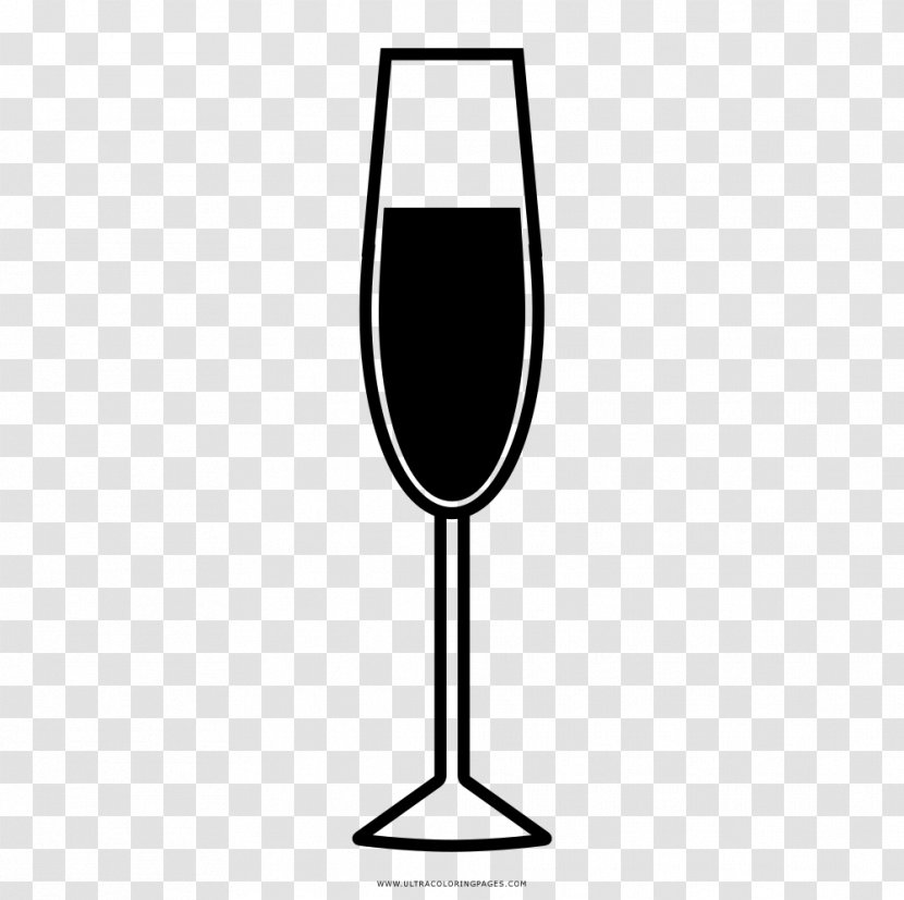 Wine Glass Champagne Drawing - Food Transparent PNG