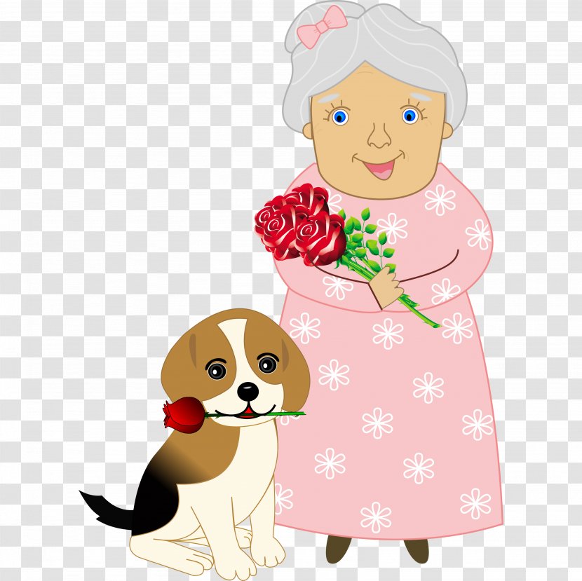 Puppy Dog Toddler Clip Art - Flower Transparent PNG