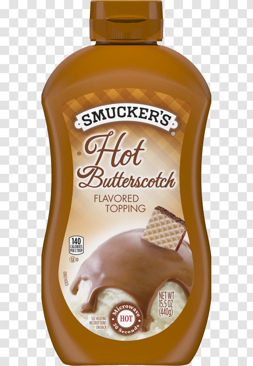 Butterscotch Fudge Sundae Ice Cream Flavor - Topping Transparent PNG